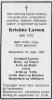 Kristine Larsen, født Pihl (1909-1981) - Dødsannonse i Rogalands Avis, onsdag 23. september 1981