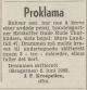 Kristoffer Gade Rude Torkildsen (1885-1968) - Proklama - Skrifterett (Drammens Tidende og Buskeruds Blad, lørdag 15. juni 1968)