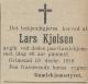 Lars Kjølsen (1832-1918) - Dødsannonse i Grimstad Adressetidende, lørdag 21. desember 1918
