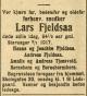 Lars Larsen Fjeldsaa (1822-1917) - Dødsannonse i 1ste Mai, tirsdag 9. januar 1917
