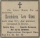 Lars Olsen (1845-1910) - Dødsannonse i Grimstad Adressetidende den 10. desember 1910 Lars Olsen (1845-1910) - Dødsannonse i Grimstad Adressetidende den 10. desember 1910