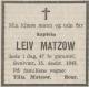 Leiv Matzow (1896-1943) - Dødsannonse i Lofotposten den 16. desember 1943 Leiv Matzow (1896-1943) - Dødsannonse i Lofotposten den 16. desember 1943