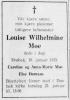 Louise Wilhelmine Moe (1900-1975) - Dødsannonse i Akershus Amtstidende den 17. januar 1975 Louise Wilhelmine Moe (1900-1975) - Dødsannonse i Akershus Amtstidende den 17. januar 1975