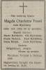 Magda Charlotte Trasti (1889-1949) - Dødsannonse i Tromsø den 7. februar 1949