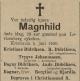 Magnhild Didriksen (1897-1920) - Dødsannonse i Egersundsposten, tirsdag 8. juni 1920 Magnhild Didriksen (1897-1920) - Dødsannonse i Egersundsposten, tirsdag 8. juni 1920
