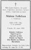 Malena Tollefsen (1912-1985) - Dødsannonse i Rogalands Avis, tirsdag 26. mars 1985 Malena Tollefsen (1912-1985) - Dødsannonse i Rogalands Avis, tirsdag 26. mars 1985