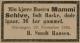 Maren (Mammi) Schive Sundt Hansen, født Bache (1858-1892) - Dødsannonse i Bergens Aftenblad (Bergen 1889-1942), torsdag 24. november 1892 Maren (Mammi) Schive Sundt Hansen, født Bache (1858-1892) - Dødsannonse i Bergens Aftenblad (Bergen 1889-1942), torsdag 24. november 1892
