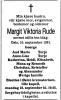Margit Viktoria Rude, født Braathen (1916-1991) - Dødsannonse i Aftenposten, torsdag 12. september 1991