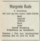 Margrete Rude, født Arneberg (18761-1954) - Dødsannonse i Arbeiderbladet den 14. juni 1954 Margrete Rude, født Arneberg (18761-1954) - Dødsannonse i Arbeiderbladet den 14. juni 1954