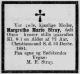 Margrethe Marie Stray, f. Olsen (1819-1891) - Dødsannonse i Morgenbladet den 29. desember 1891