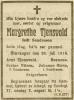 Margrethe Tjensvold, født Sondresen (1852-1916) - Dødsannonse i Stavanger Aftenblad, tirsdag 1. august 1916