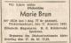 Marie Brun (1868-1945) - Dødsannonse i Vårt Land den 13. desember 1945 Marie Brun (1868-1945) - Dødsannonse i Vårt Land den 13. desember 1945