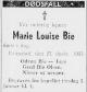 Marie Louise Bie (1871-1955) - Dødsannonse i Grimstad Adressetidende, torsdag 29. desember 1955