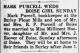 Mark Purcell weds Boise Girl Sunday (The Herald-Bulletin, Burley, Idaho, 17 May 1934, Thu) Mark Purcell weds Boise Girl Sunday (The Herald-Bulletin, Burley, Idaho, 17 May 1934, Thu)