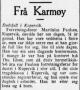 Martinius Leonard Paulsen (1890-1943) - Nekrolog i Stavanger Aftenblad, tirsdag 8. juni 1943