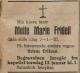 Mette Marie Fridell, født Zachariasdatter (1858-1927) - Dødsannonse i Grimstad-posten den 10. januar 1927