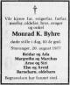 Monrad K. Byhre (1893-1977) - Dødsannonse i Rogalands Avis den 25. august 1977 Monrad K. Byhre (1893-1977) - Dødsannonse i Rogalands Avis den 25. august 1977