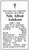 Nils Alfred Aslaksen (1897-1993) - Dødsannonse i Fædrelandsvennen den 25. april 1993