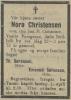 Nora Christensen, født Magda Eleonora Sørensen (1860-1933) - Dødsannonse i Porsgrunns Dagblad, onsdag 29. mars 1933 Nora Christensen, født Magda Eleonora Sørensen (1860-1933) - Dødsannonse i Porsgrunns Dagblad, onsdag 29. mars 1933