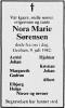 Nora Marie Sørensen (1901-1982) - Dødsannonse i Vårt Land den 17. juli 1982 Nora Marie Sørensen (1901-1982) - Dødsannonse i Vårt Land den 17. juli 1982