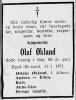 Olaf Økland (1910-1971) - Dødsannonse i Haugesunds Avis, tirsdag 12. januar 1971