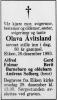 Olava Åvitsland, f. Solberg (1913-1993) - Dødsannonse i Agder den 27. desember 1993