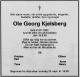 Ole Georg Kjelsberg (1907-1993) - Dødsannonse i Altaposten den 17. september 1993