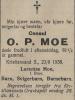 Ole Pedersen Moe (1857-1938) - Dødsannonse i Norges Handels og Sjøfartstidende den 26. september 1938