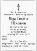Olga Tonette Håkonsen, født Jerstad (1920-1977) - Dødsannonse i Fædrelandsvennen den 28. mai 1977