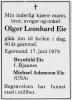 Olger Leonhard Eie (1899-1979) - Dødsannonse i Dalane Tidende den 22. juni 1979 Olger Leonhard Eie (1899-1979) - Dødsannonse i Dalane Tidende den 22. juni 1979