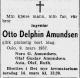 Otto Delphin Amundsen (1896-1957) - Dødsannonse i Morgenbladet, onsdag 13. mars 1957