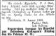 Paul Jensenius Stub (1819-1888) - Dødsannonse i Aftenposten, fredag 3. februar 1888