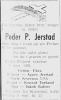Peder P. Jerstad (1902-1963) - Dødsannonse i Agder den 6. september 1963