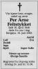 Per Arne Feltstykket (1946-2003) - Dødsannonse i Tvedestrandsposten den 19. juni 2003