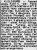 Petra Kjelsberg, nee Ulland (1889-1981) - Obituary (The Vancouver Sun, Vancouver, British Columbia, Canada, 07 Apr 1981, Tue)