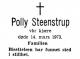 Polly Steenstrup (1894-1973) - Dødsannonse i Aftenposten den 19. mars 1973
