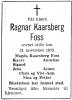Ragnar Kaarsberg Foss (1913-1973) - Dødsannonse i Aftenposten den 17. november 1973