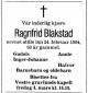 Ragnfrid Blakstad, født Matheson Brun (1900-1994) - Dødsannonse i Aftenposten, mandag 28. februar 1994