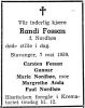 Randi Fossan, født Nordbøe (1906-1959) - Dødsannonse i Stavanger Aftenblad, lørdag 9. mai 1959 Randi Fossan, født Nordbøe (1906-1959) - Dødsannonse i Stavanger Aftenblad, lørdag 9. mai 1959