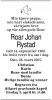 Roar Johan Rystad (1968-2007) - Dødsannonse i Aftenposten den 31. mars 2007
