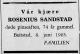 Rosenius Sandstad (1891-1965) - Dødsannonse i Folk og Land, lørdag 26. juni 1965 Rosenius Sandstad (1891-1965) - Dødsannonse i Folk og Land, lørdag 26. juni 1965