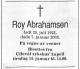 Roy Abrahamsen (1923-2003) - Dødsannonse i Aftenposten den 10. januar 2003