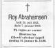 Roy Abrahamsen (1923-2003) - Dødsannonse i Aftenposten den 10. januar 2003 Roy Abrahamsen (1923-2003) - Dødsannonse i Aftenposten den 10. januar 2003