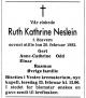 Ruth Katrine Neslein, født Stavem (1924-1982) - Dødsannonse i Aftenposten den 23. februar 1982