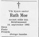 Ruth Moe (1892-1982) - Dødsannonse i Fædrelandsvennen den 16. september 1982