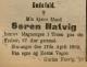 Søren Natvig (1835-1902) - Dødsannonse i Stavanger Aftenblad den 17. april 1902