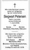 Siegwart Petersen (1915-2002) - Dødsannonse i Aftenposten, tirsdag 12. mars 2002 Siegwart Petersen (1915-2002) - Dødsannonse i Aftenposten, tirsdag 12. mars 2002
