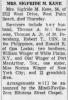 Sigfrid Margrethe Kane, nee Winger (1913-1967) - Obituary (The Palm Beach Post, West Palm Beach, Florida, Friday, September 08, 1967) Sigfrid Margrethe Kane, nee Winger (1913-1967) - Obituary (The Palm Beach Post, West Palm Beach, Florida, Friday, September 08, 1967)