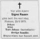 Signe Raaen, født Nilsen Foterud (1903-1973) - Dødsannonse i Drammens Tidende og Buskeruds Blad den 30. mars 1973 Signe Raaen, født Nilsen Foterud (1903-1973) - Dødsannonse i Drammens Tidende og Buskeruds Blad den 30. mars 1973