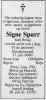 Signe Sparr, født Stray (1909-2000) - Dødsannonse i Fædrelandsvennen, fredag 21. juli 2000 Signe Sparr, født Stray (1909-2000) - Dødsannonse i Fædrelandsvennen, fredag 21. juli 2000